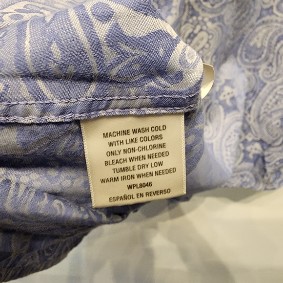 Tasso Elba Men's Blue Casual Bottom Down Shirt Un Tuck Size L - Picture 9 of 9